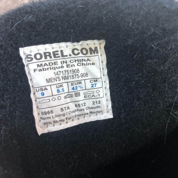 Sorel Mens size 9 Black/ brown winter  boots main image 6